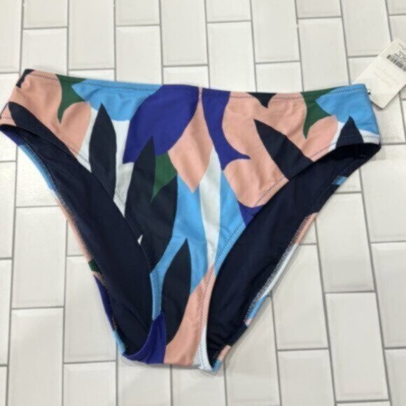 NWT Lively Multicolor The Floral Print Swim Retro Bikini Bottom Size Medium - Picture 2 of 8